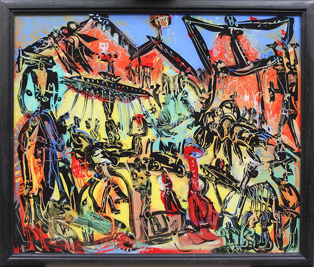 Pillemann Gro&szlig;e Figur mit Utensilien 2009 71 x 48 cm
