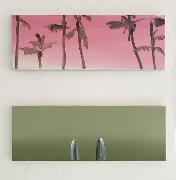 Arnold rosa Palmen und Einstieg