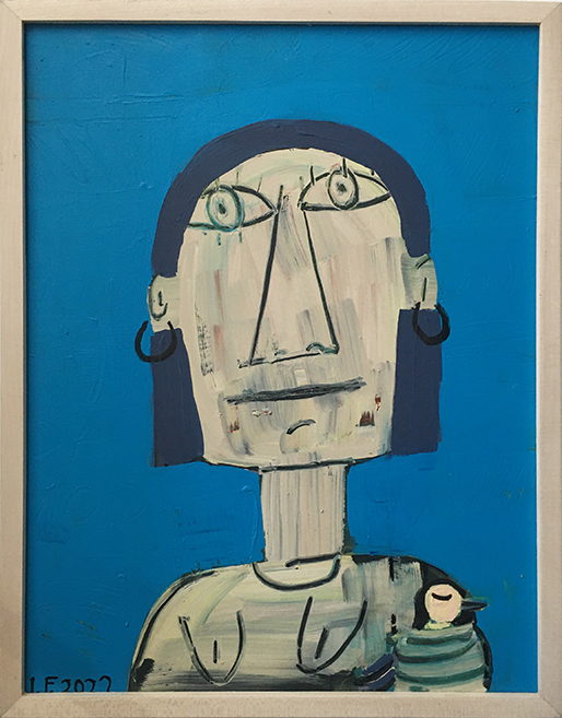 Irene Fastner Frau mit Vogel 2022